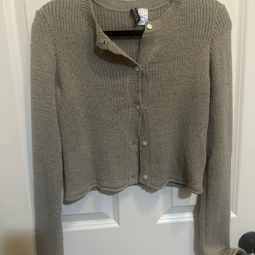 Sage green Button-Up cardi